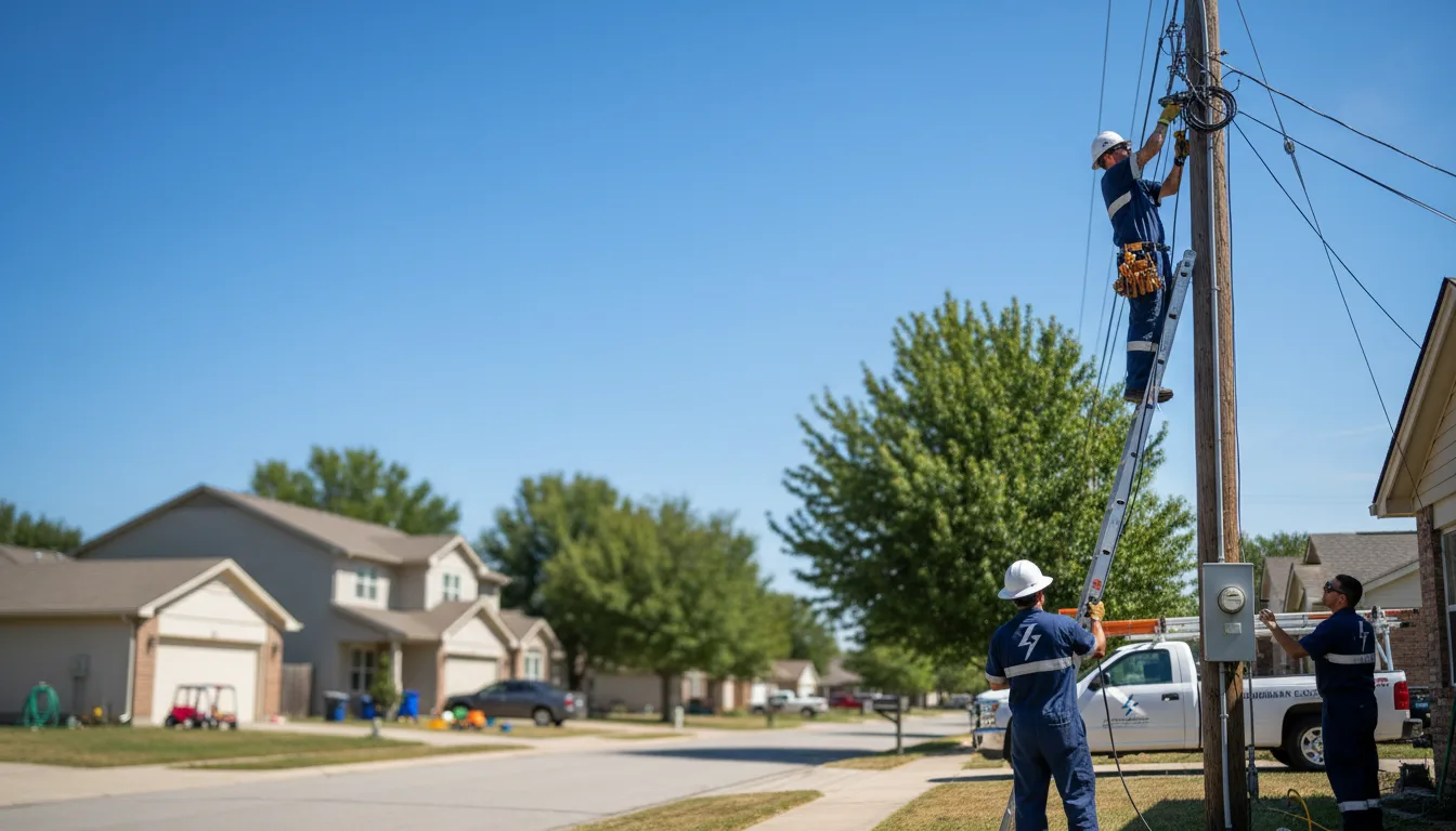 Residential electrician providing installation services in Middletown, IA